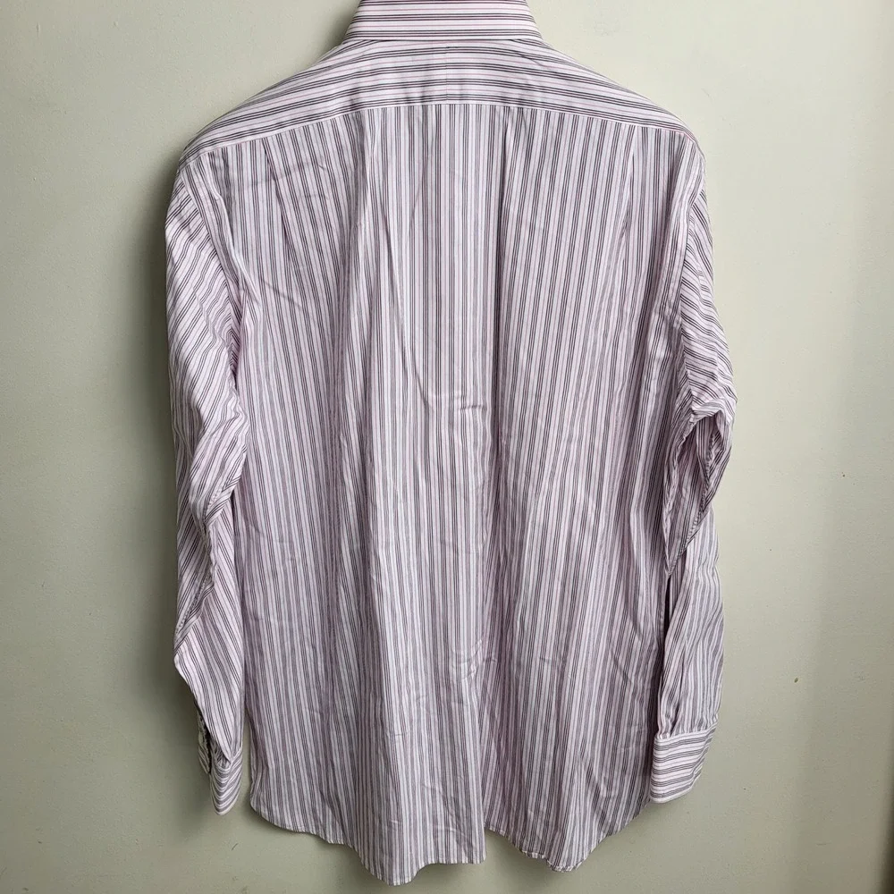 Polo by Ralph Lauren Mens 16.5 -34‎ Regent Classic Fit Striped Dress Shirt  Pony